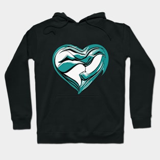 Aqua Love Emblem No. 638 Hoodie